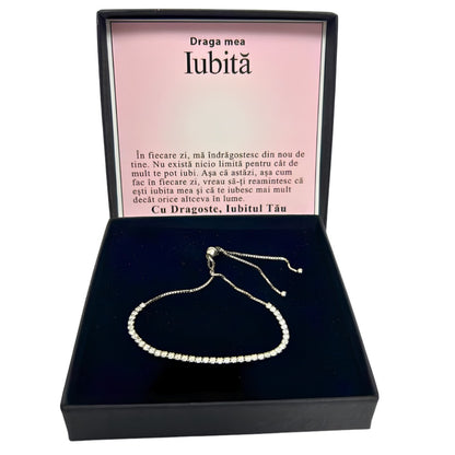 Cadou Pentru Iubită – Brățară Sparkling Tennis Silver