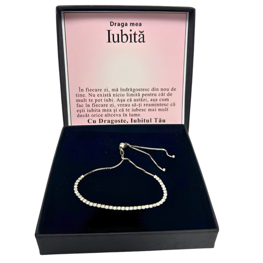 Cadou Pentru Iubită – Brățară Sparkling Tennis Silver