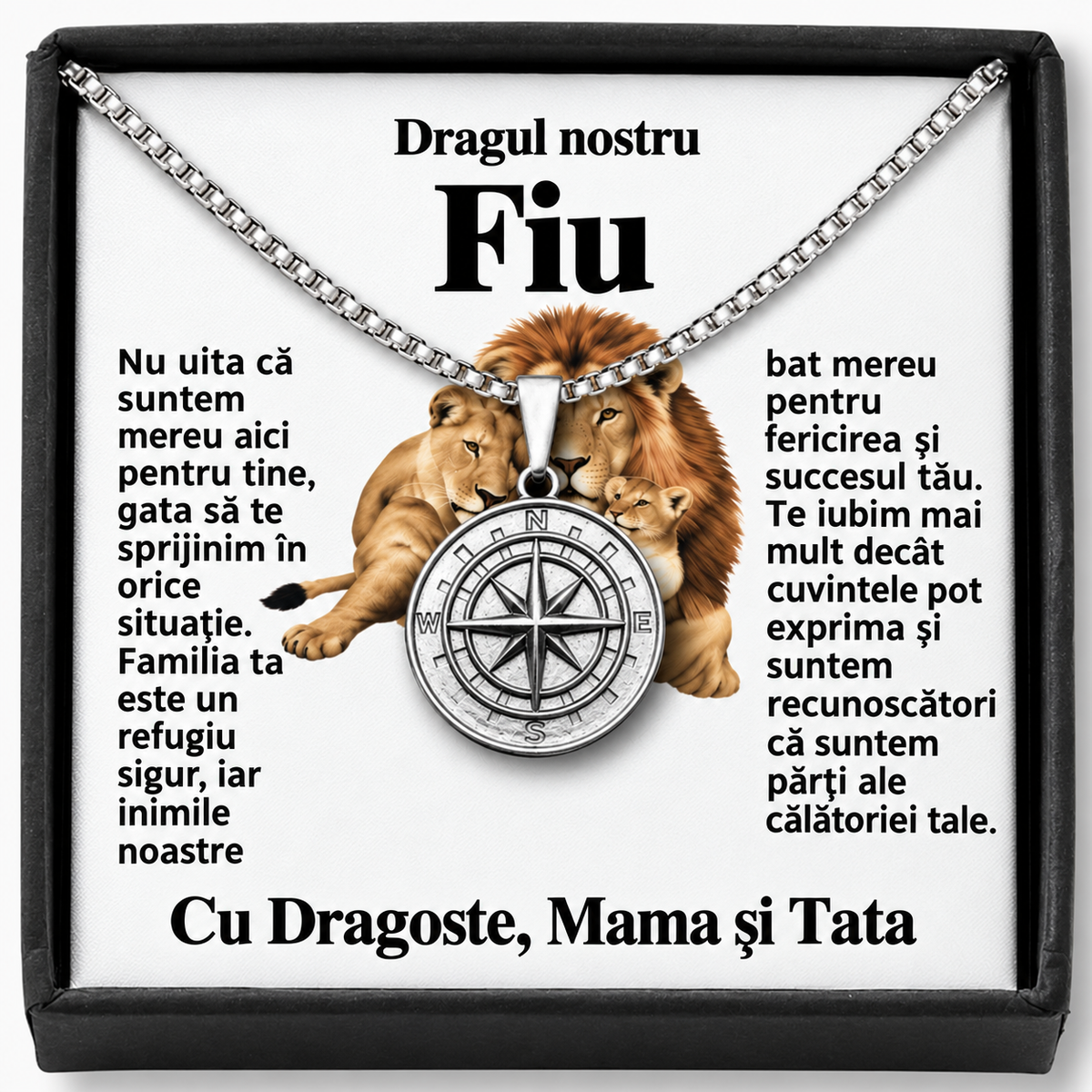 Cadou Pentru Fiul Meu - Lănțișor Compass