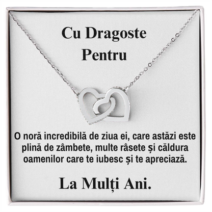 Idee De Cadou Pentru Nora - Colier Inimi Pereche