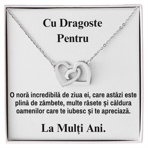 Idee De Cadou Pentru Nora - Colier Inimi Pereche