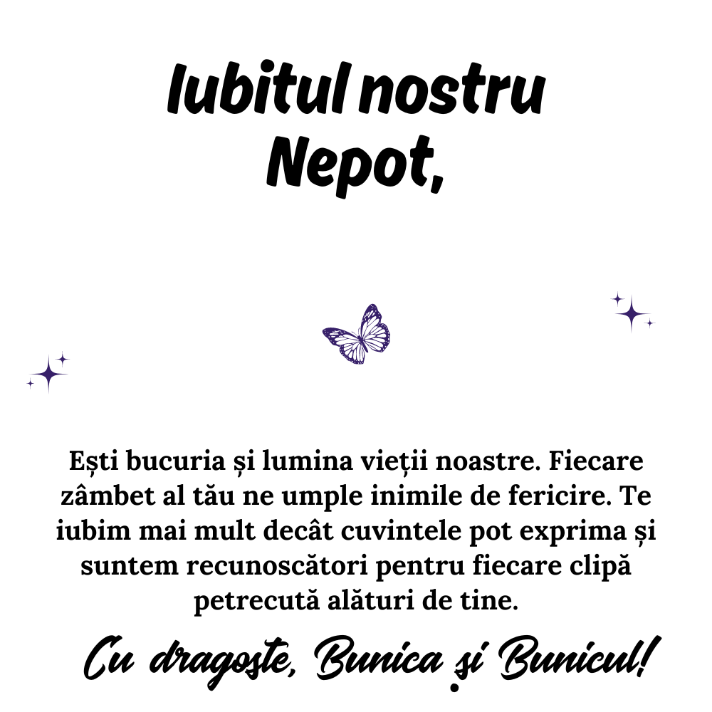 Cadou Pentru Nepot- Lănțișor Black Diamond de la bunici