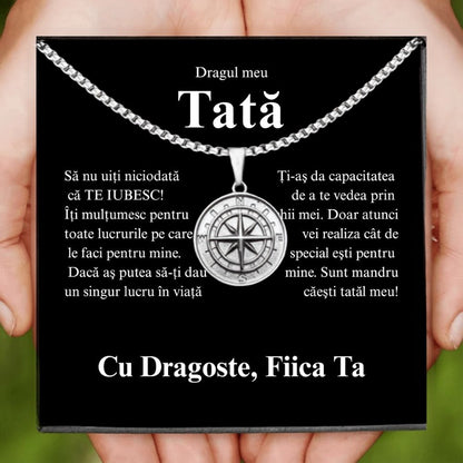 Cadou pentru Tata- Lănțișor pandantiv busolă