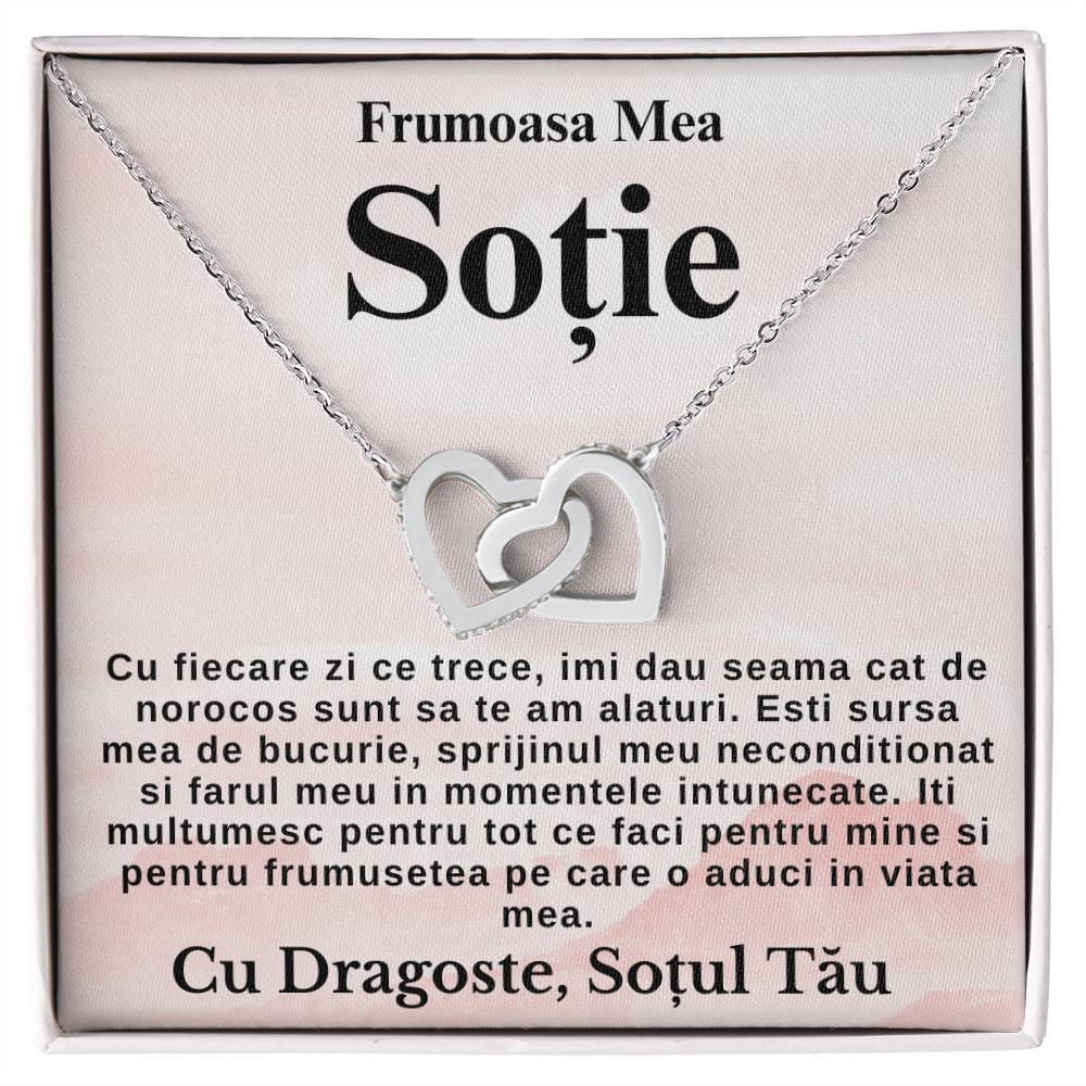 Cadou pt Sotie – Colier Inimi Pereche