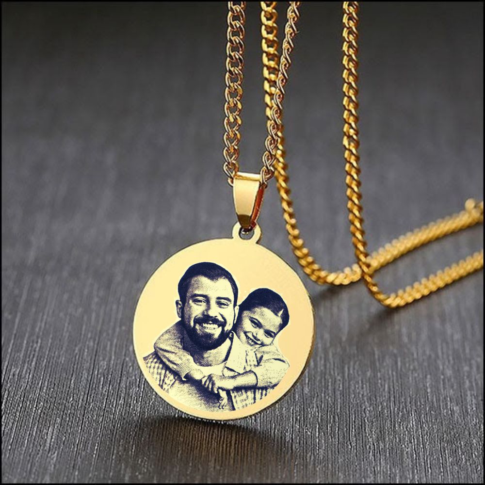 Lanțișor Placat cu Aur 14K - Personalizat cu Poză ta