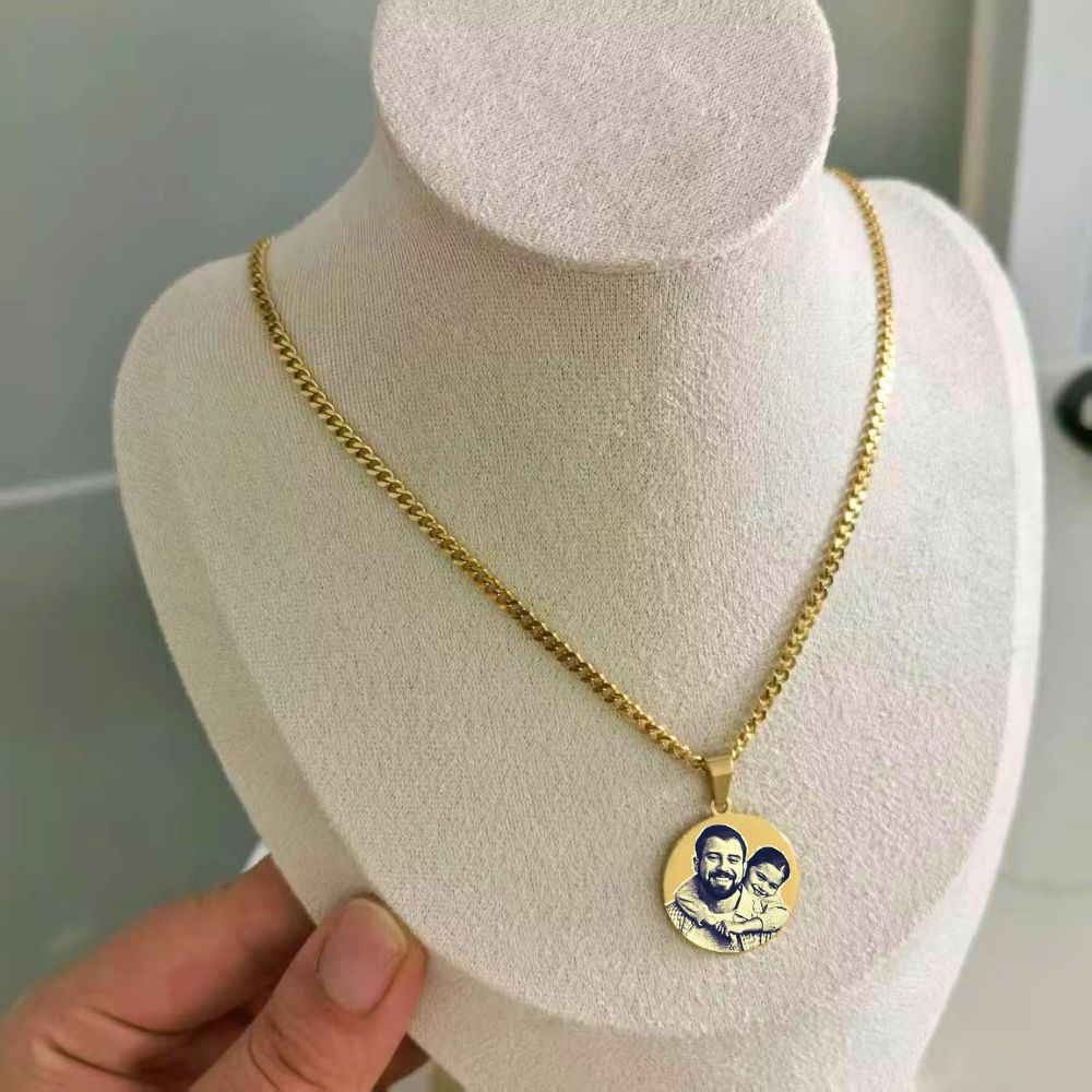 Lanțișor Placat cu Aur 14K - Personalizat cu Poză ta