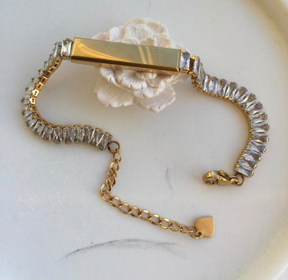Brățară Damă Nairobi Diamond Personalizată, din Oțel Inoxidabil cu  Cristale Zirconiu