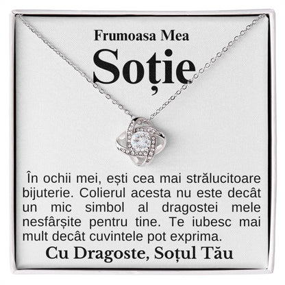 Cadouri Pentru Sotie Personalizate - Colier Love Knot Forever