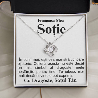 Cadouri Pentru Sotie Personalizate - Colier Love Knot Forever