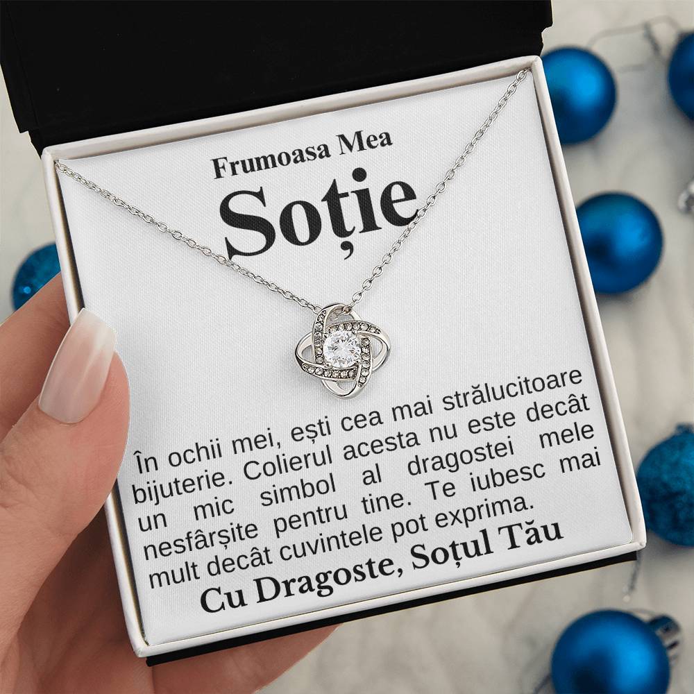 Cadouri Pentru Sotie Personalizate - Colier Love Knot Forever