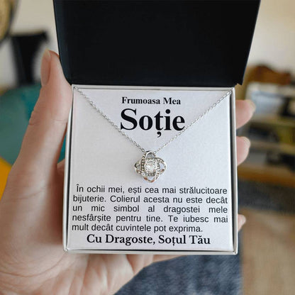 Cadouri Pentru Sotie Personalizate - Colier Love Knot Forever