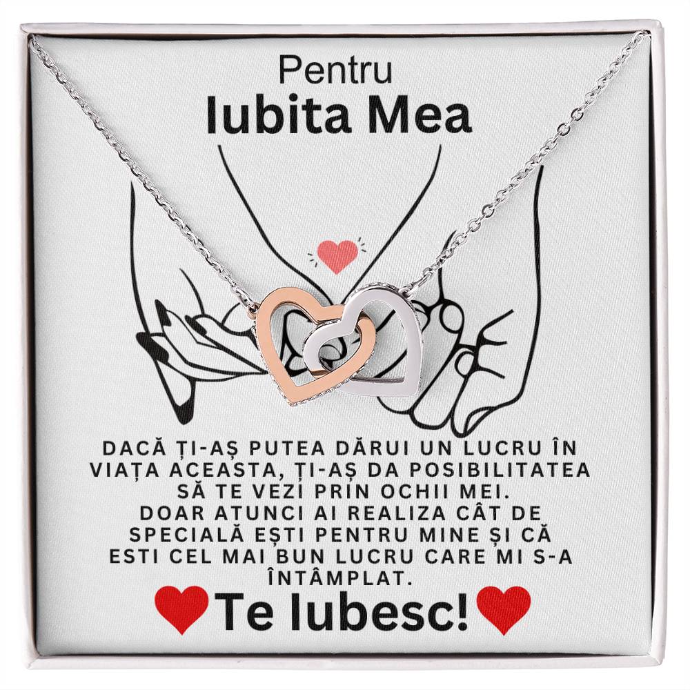 Cadou Iubita - Colier Valentine's pentru Iubita Mea - Inimi Pereche