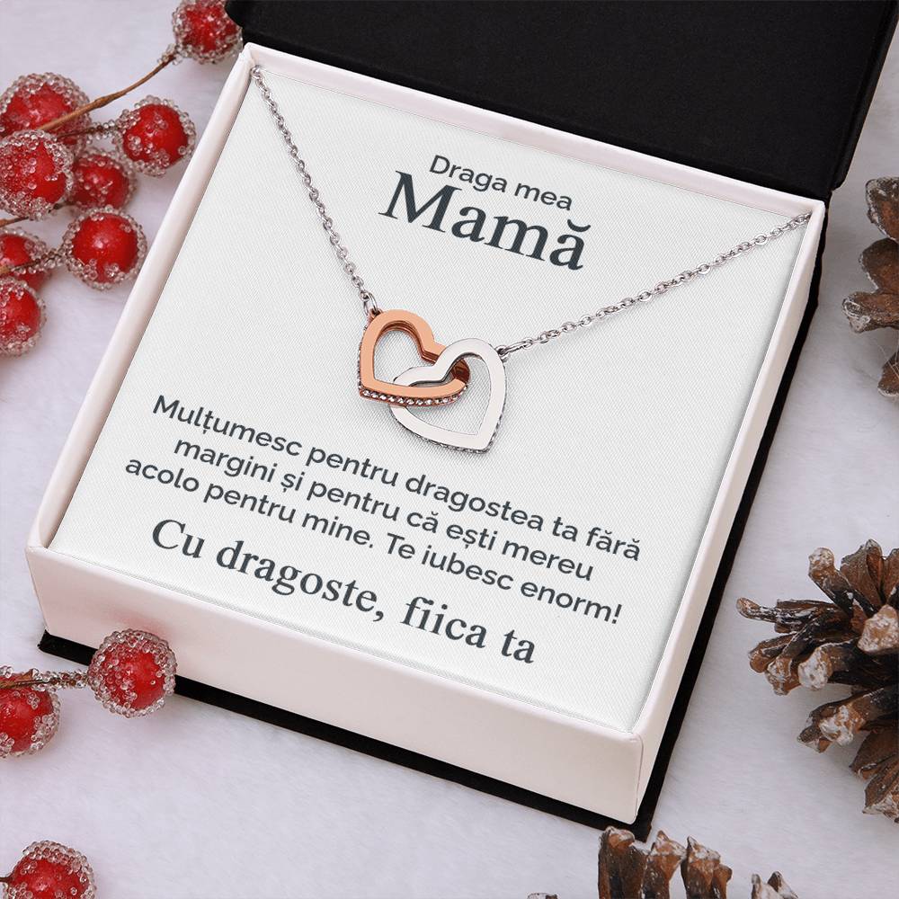 Cadouri Personalizate Mama - Lantisor Inimi Pereche