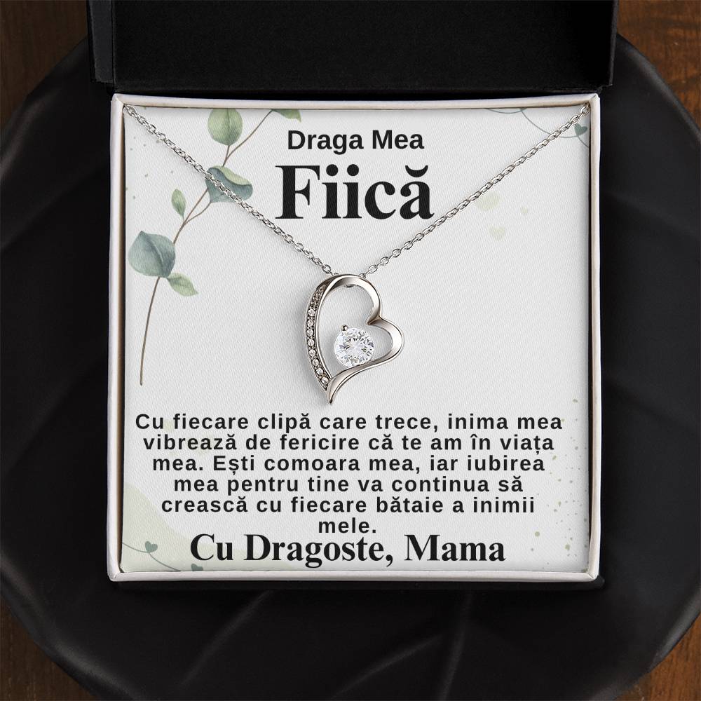 Cadouri Pentru Fiica Personalizate -Colier Inimă de la Mama