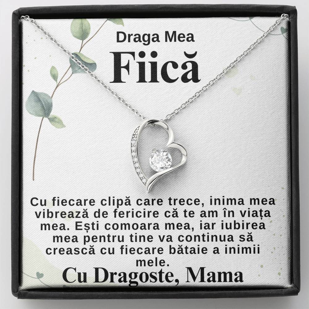 Cadouri Pentru Fiica Personalizate -Colier Inimă de la Mama