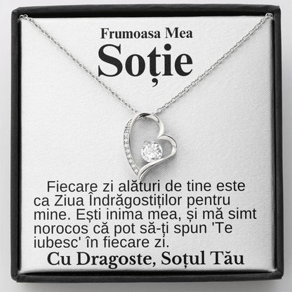Cadou Pentru Sotia Mea - Colier Inimă Forever in Love