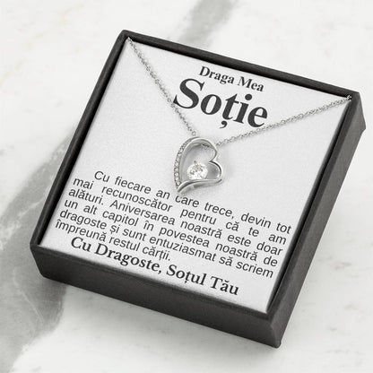 Cadou Pentru Ziua Sotiei - Colier Heart Diamond