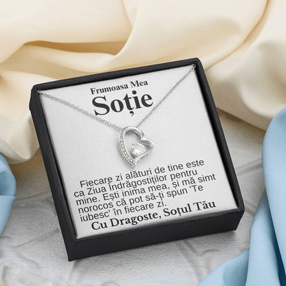 Cadou Pentru Sotia Mea - Colier Inimă Forever in Love
