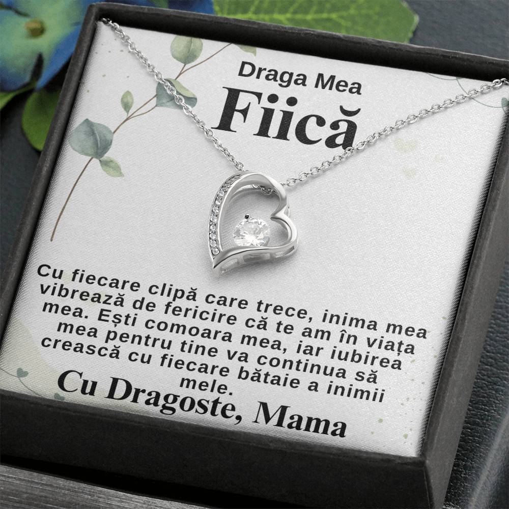 Cadouri Pentru Fiica Personalizate -Colier Inimă de la Mama