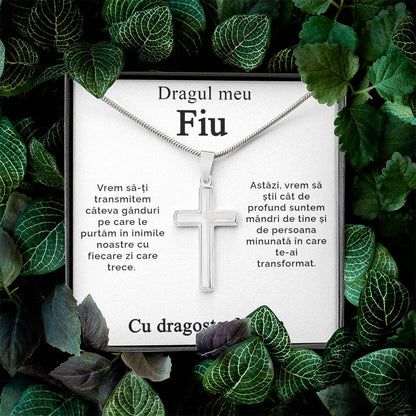 Cadou Personalizat Pentru Fiu - Lantisor Cruce