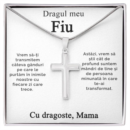 Cadou Personalizat Pentru Fiu - Lantisor Cruce
