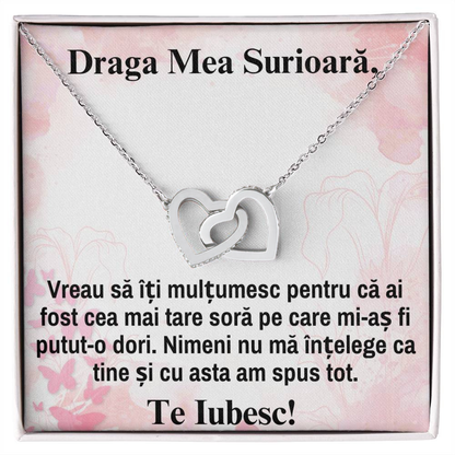 Bijuterie Pentru Sora – Colier Inimi Pereche