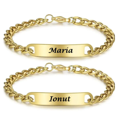 Set Brățări Personalizate pentru Cuplu + Ambalaj Cutie Trandafiri