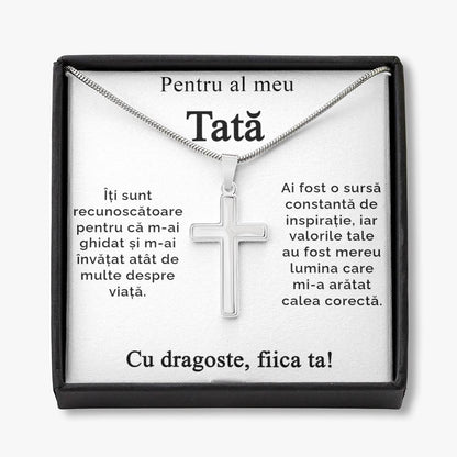 cadou colier si mesaj pentru tata