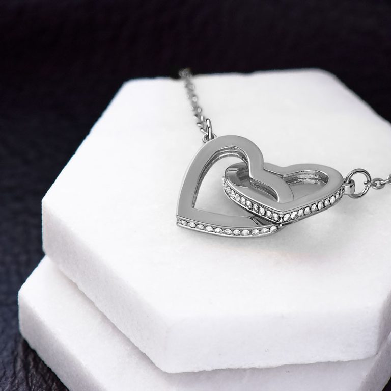 Cadou Femeia Vieții- Lănțișor Double Hearts Silver – Emotiv