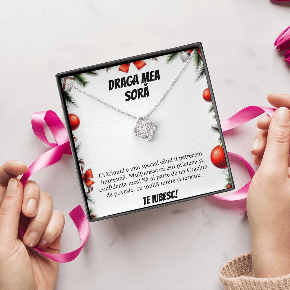 cadou personalizat cu mesaj craciun pentru sora