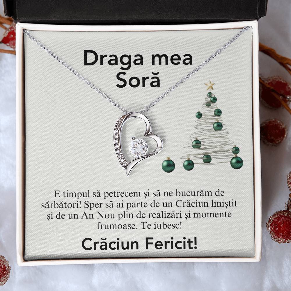 cadou simbolic pandantiv craciun pentru sora