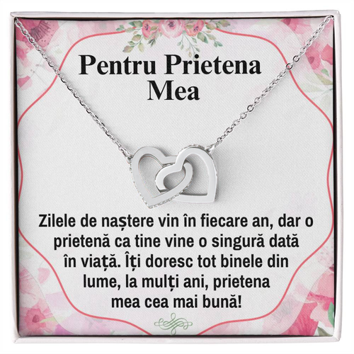 Cadouri Pentru Prietene Bune - Colier Inimi Pereche