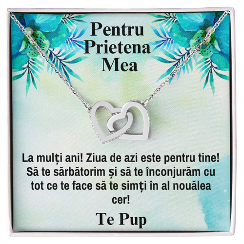 Cadou Pentru O Prietena Buna - Colier Inimi Pereche
