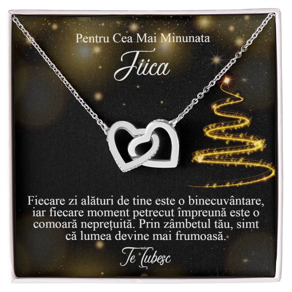 Cadouri Personalizate Pentru Fiica - Colier Inimi Pereche