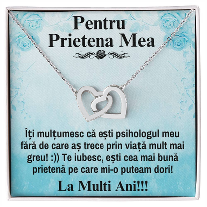 Cadou pt Prietena - Colier Inimi Pereche