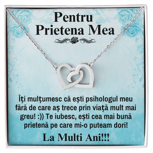 Cadou pt Prietena - Colier Inimi Pereche