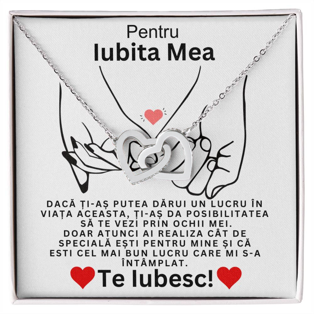 Cadou Iubita - Colier Valentine's pentru Iubita Mea - Inimi Pereche