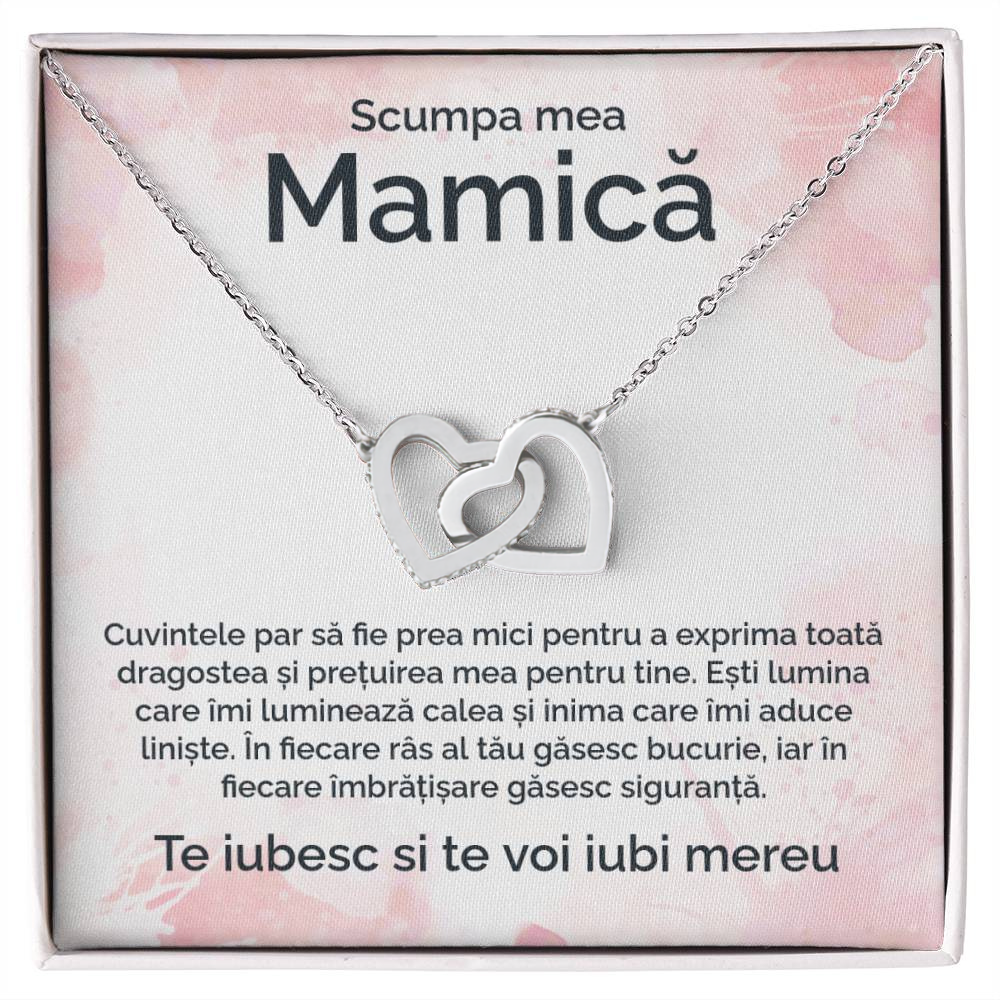 Cadou Pentru Mama De Ziua Ei - Colier Inimi Pereche