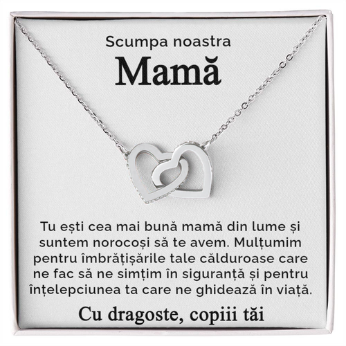 Cadou De La Copii - Colier Inimi Pereche