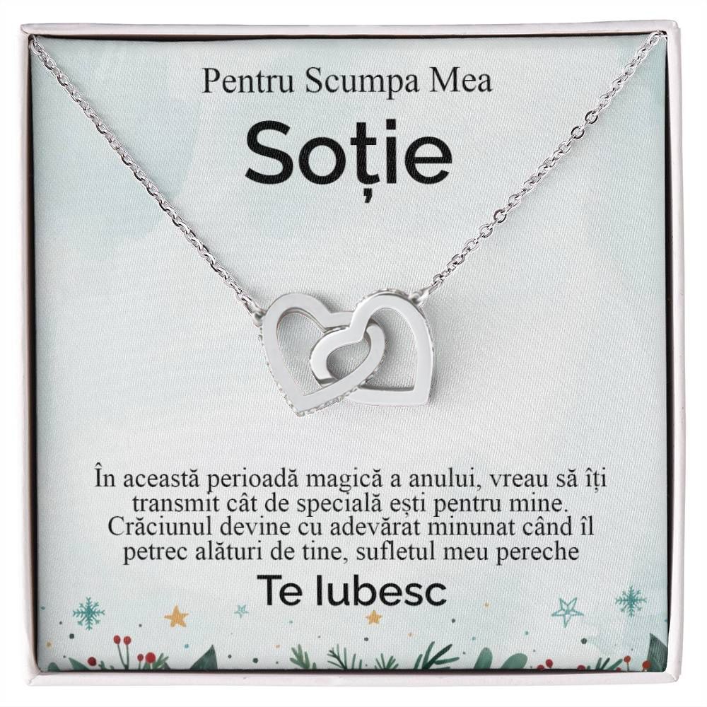 Cadou Pentru Sotie De Ziua Ei - Colier Inimi Pereche