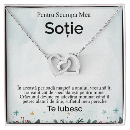 Cadou Pentru Sotie De Ziua Ei - Colier Inimi Pereche
