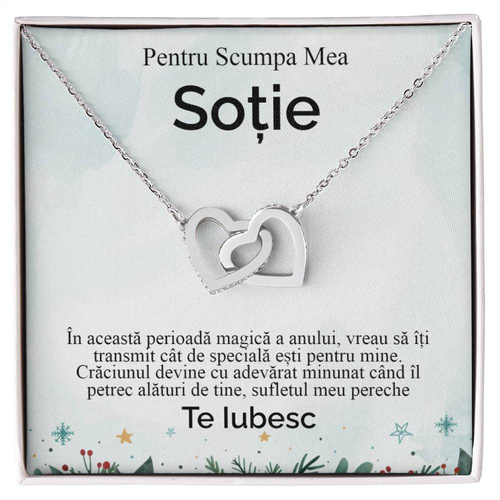 Cadou Pentru Sotie De Ziua Ei - Colier Inimi Pereche