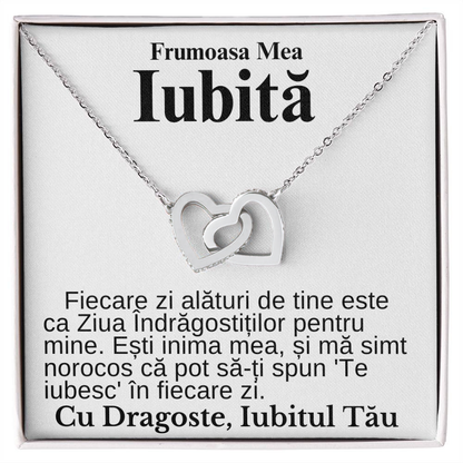 Frumoasa Mea Iubită- Colier Inimi Pereche Forever