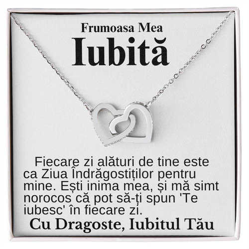 Frumoasa Mea Iubită- Colier Inimi Pereche Forever