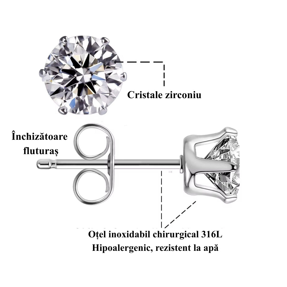 Cercei Diamond Sparkle cu Piatră Zirconiu