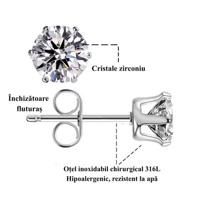 Cercei Diamond Sparkle cu Piatră Zirconiu