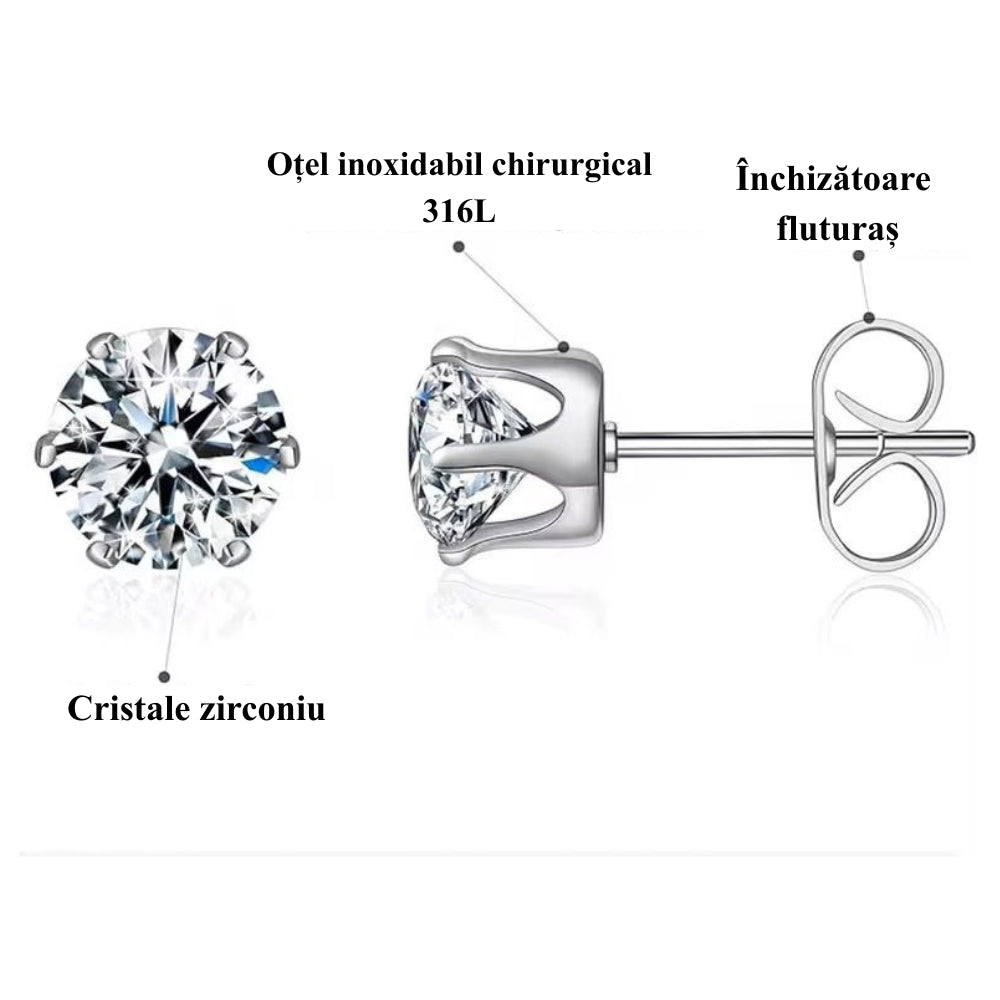 Cercei Diamond Sparkle cu Piatră Zirconiu