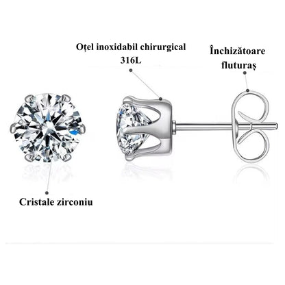 Cercei Diamond Sparkle cu Piatră Zirconiu