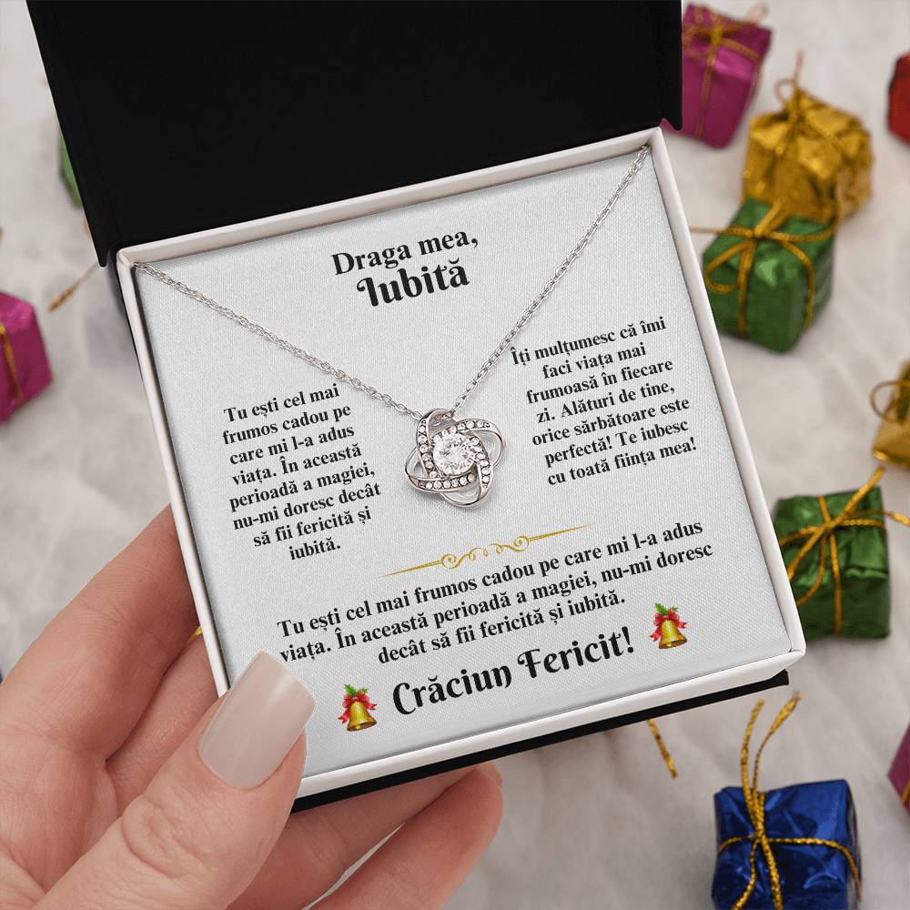 colier cadou cu mesaj iubita craciun