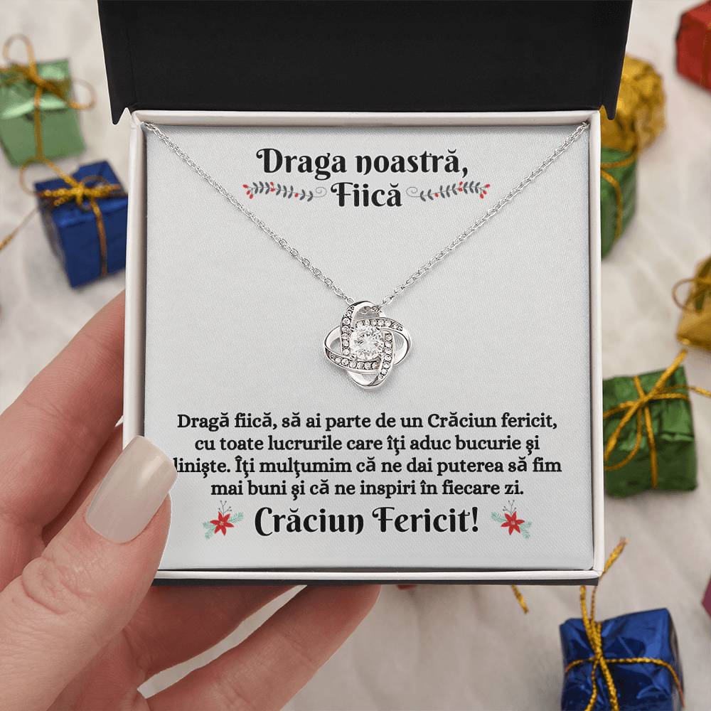 colier cu mesaj fiica craciun